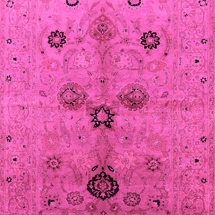 Machine Washable Oriental Pink Industrial Rug, wshurb2944pnk