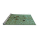 Sideview of Machine Washable Oriental Light Blue Industrial Rug, wshurb2944lblu