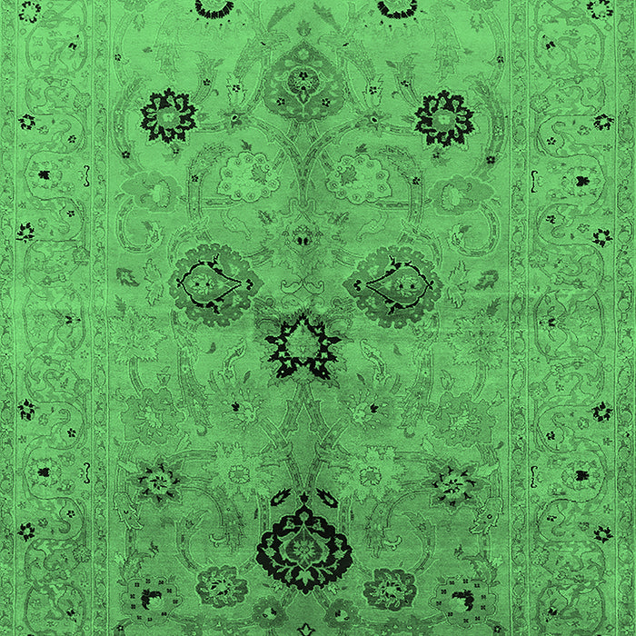 Oriental Emerald Green Industrial Rug, urb2944emgrn