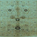 Square Oriental Light Blue Industrial Rug, urb2944lblu