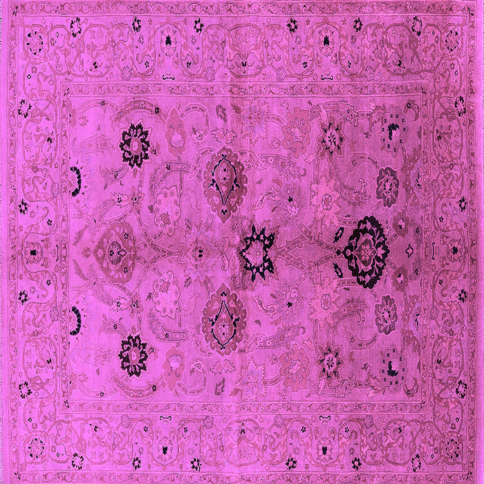 Square Machine Washable Oriental Purple Industrial Area Rugs, wshurb2944pur
