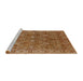 Sideview of Machine Washable Industrial Modern Mahogany Brown Rug, wshurb2945