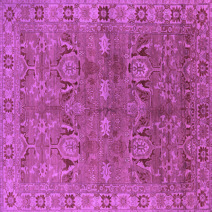Square Oriental Purple Traditional Rug, urb2945pur