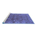 Sideview of Machine Washable Oriental Blue Traditional Rug, wshurb2945blu