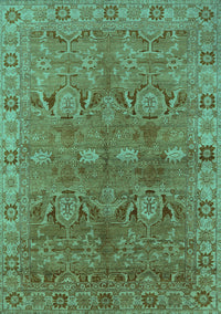 Oriental Turquoise Traditional Rug, urb2945turq
