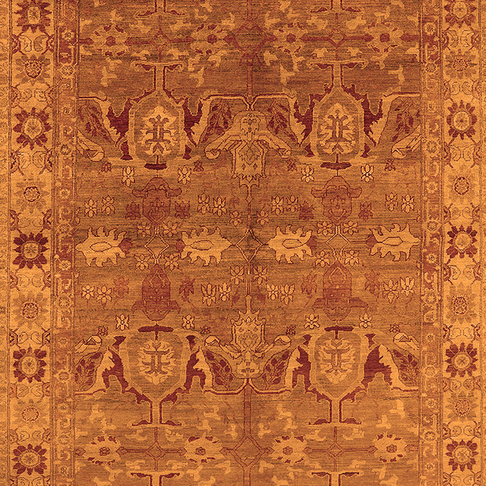 Machine Washable Oriental Orange Traditional Area Rugs, wshurb2945org