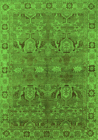 Oriental Green Traditional Rug, urb2945grn
