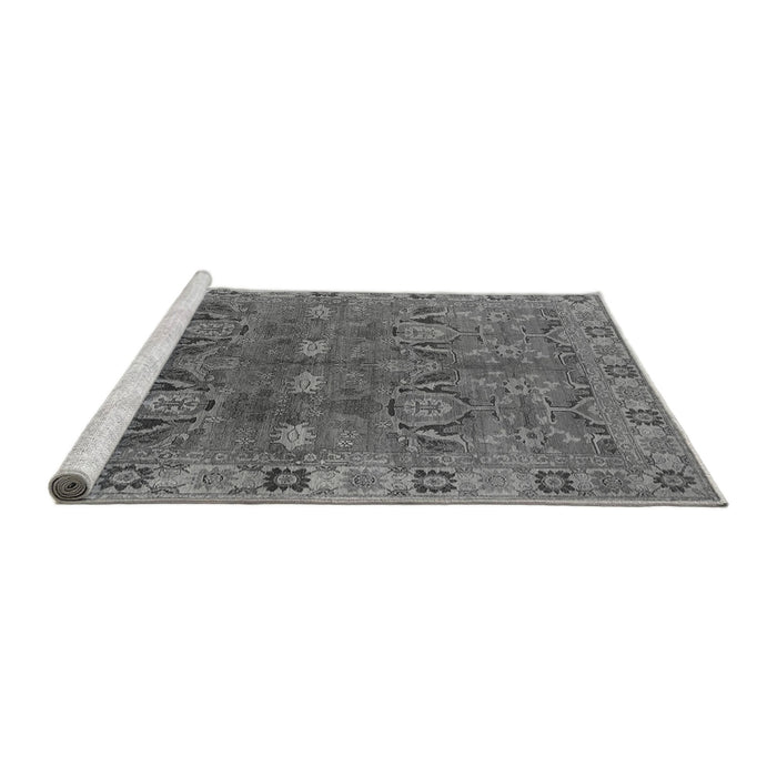 Sideview of Machine Washable Oriental Gray Traditional Rug, wshurb2945gry