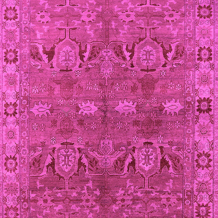 Machine Washable Oriental Pink Traditional Rug, wshurb2945pnk