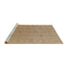 Sideview of Machine Washable Industrial Modern Light Copper Gold Rug, wshurb2946