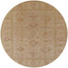 Round Mid-Century Modern Light Copper Gold Oriental Rug, urb2946