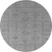 Round Oriental Gray Traditional Rug, urb2946gry