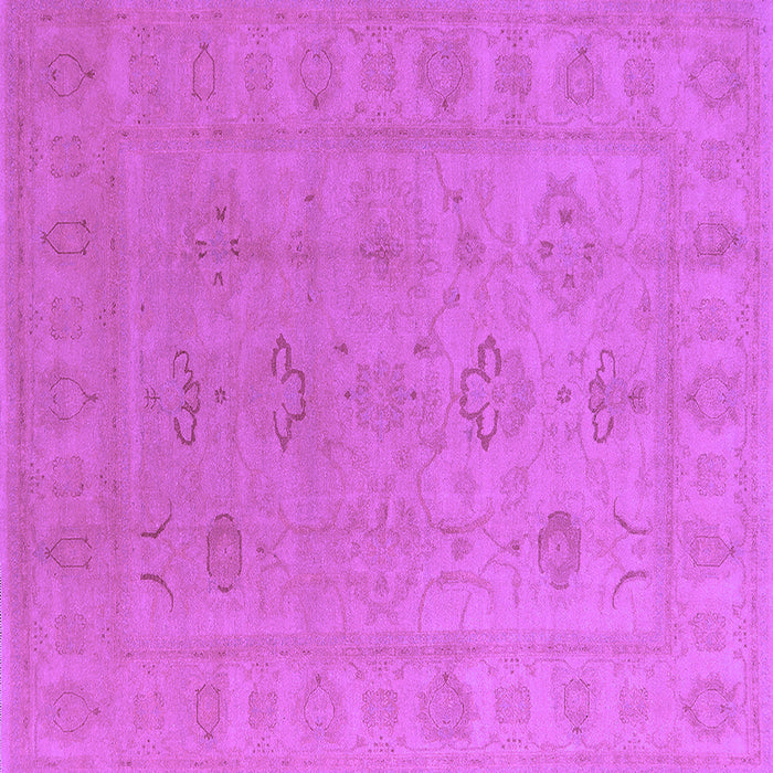 Square Machine Washable Oriental Purple Traditional Area Rugs, wshurb2946pur