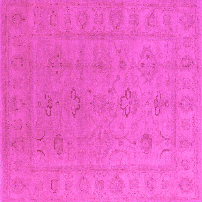 Square Machine Washable Oriental Pink Traditional Rug, wshurb2946pnk