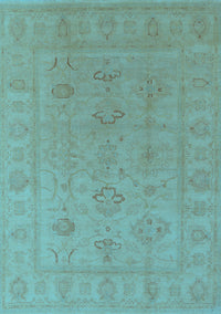 Oriental Light Blue Traditional Rug, urb2946lblu