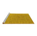 Sideview of Machine Washable Oriental Yellow Traditional Rug, wshurb2946yw