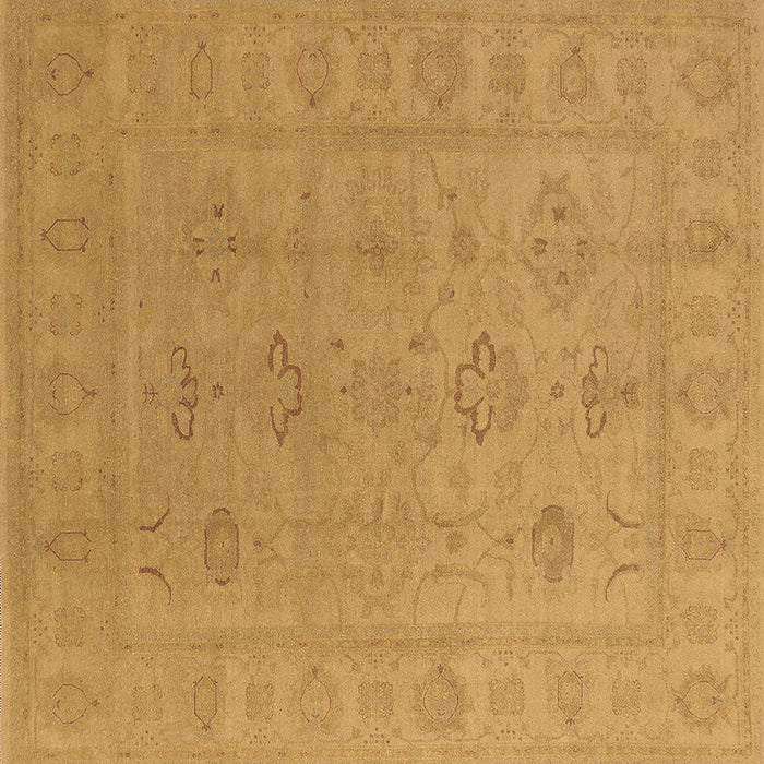 Square Oriental Brown Traditional Rug, urb2946brn