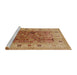 Sideview of Machine Washable Industrial Modern Mahogany Brown Rug, wshurb2947