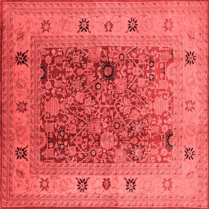 Machine Washable Oriental Red Traditional Rug, wshurb2947red