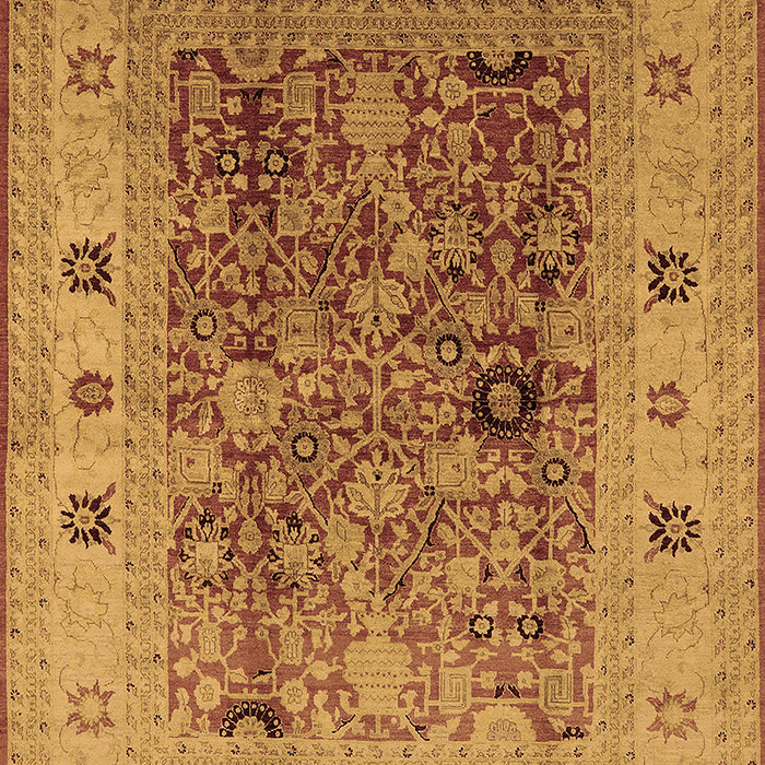 Machine Washable Oriental Brown Traditional Rug, wshurb2947brn