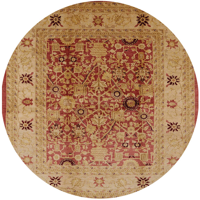 Round Machine Washable Industrial Modern Mahogany Brown Rug, wshurb2947