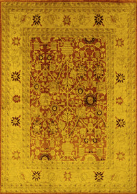 Oriental Yellow Traditional Rug, urb2947yw