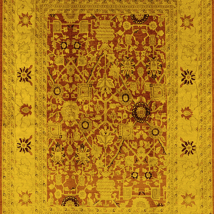 Oriental Yellow Traditional Rug, urb2947yw