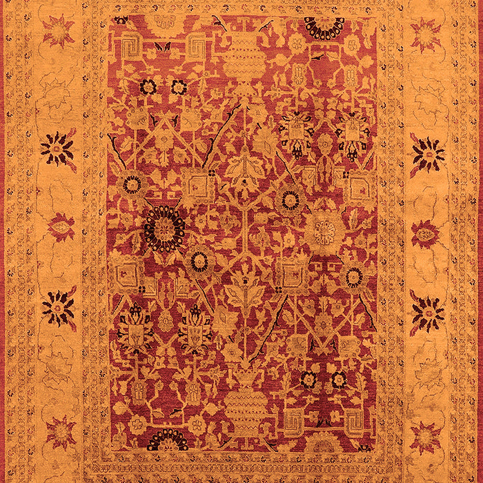Machine Washable Oriental Orange Traditional Area Rugs, wshurb2947org