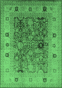Oriental Emerald Green Traditional Rug, urb2947emgrn