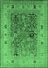 Oriental Emerald Green Traditional Rug, urb2947emgrn