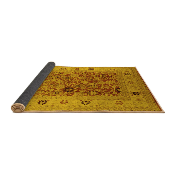Sideview of Oriental Yellow Traditional Rug, urb2947yw