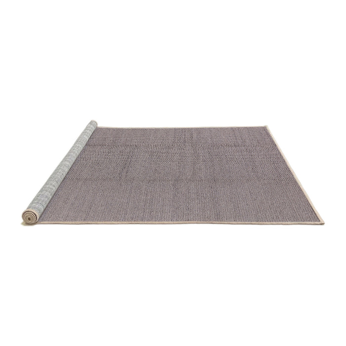Sideview of Machine Washable Industrial Modern Silver Pink Rug, wshurb2948