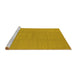 Sideview of Machine Washable Solid Yellow Modern Rug, wshurb2948yw