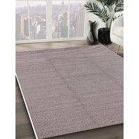 Mid-Century Modern Silver Pink Solid Rug, urb2948