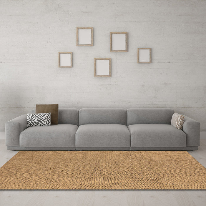 Machine Washable Solid Brown Modern Rug in a Living Room,, wshurb2948brn