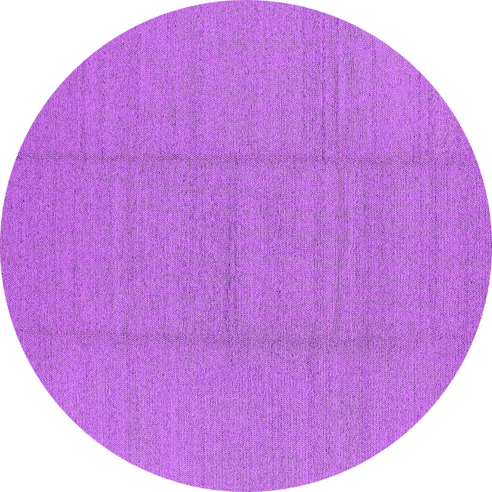 Round Solid Purple Modern Rug, urb2948pur