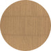 Round Solid Brown Modern Rug, urb2948brn