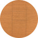 Round Machine Washable Solid Orange Modern Area Rugs, wshurb2948org