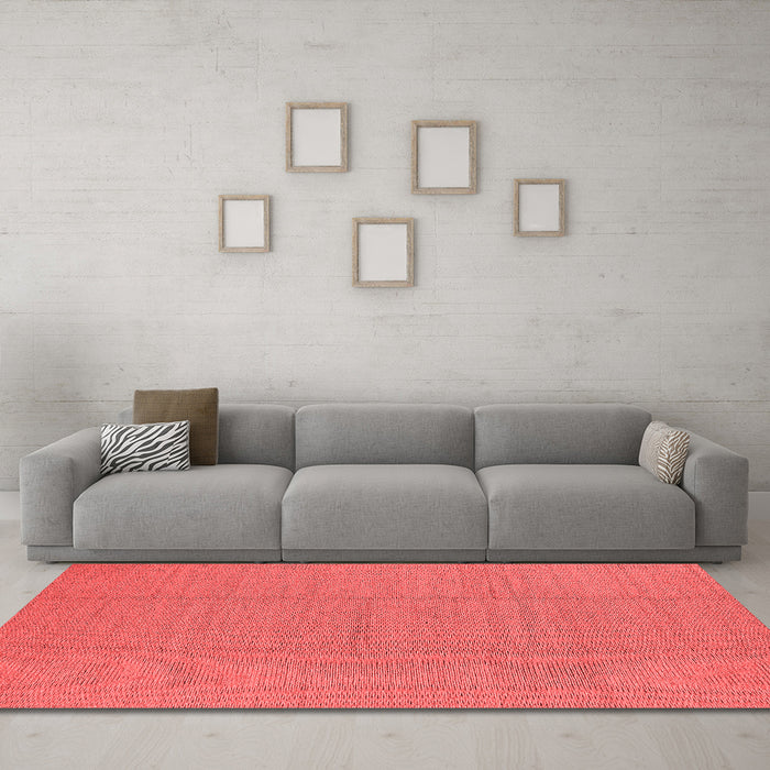 Modern Red Washable Rugs
