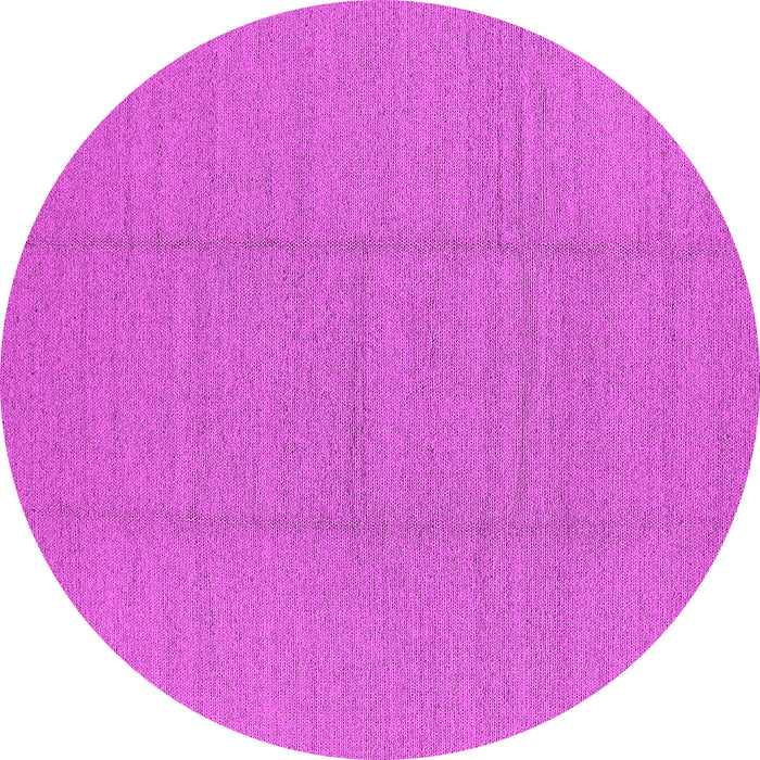 Round Machine Washable Solid Pink Modern Rug, wshurb2948pnk