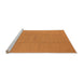 Sideview of Machine Washable Solid Orange Modern Area Rugs, wshurb2948org