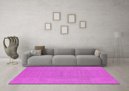 Machine Washable Solid Pink Modern Rug in a Living Room, wshurb2948pnk