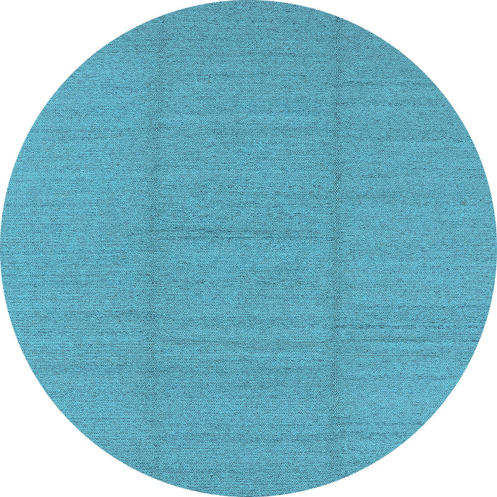 Round Solid Light Blue Modern Rug, urb2948lblu