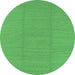 Round Solid Emerald Green Modern Rug, urb2948emgrn