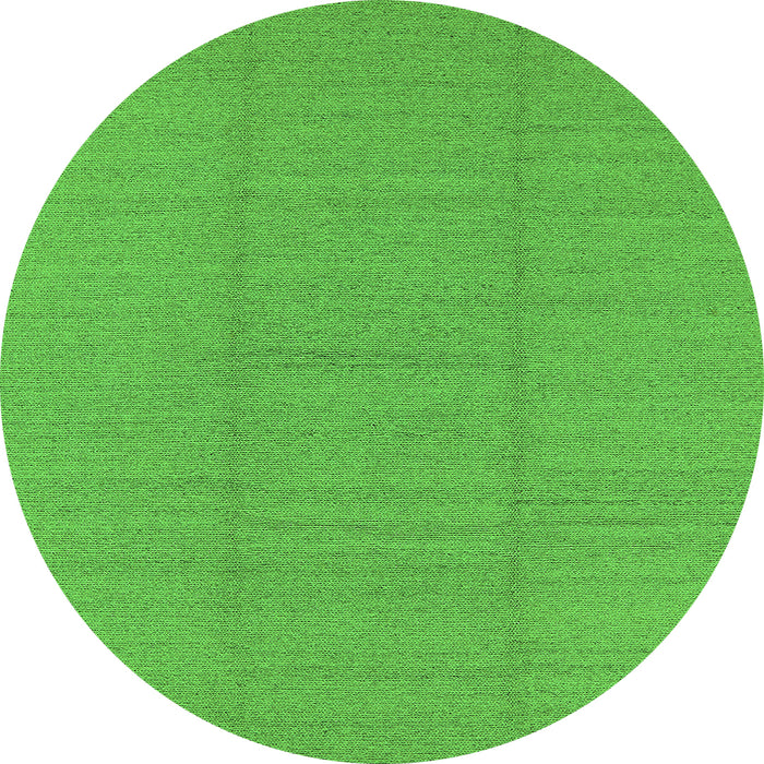 Round Solid Green Modern Rug, urb2948grn