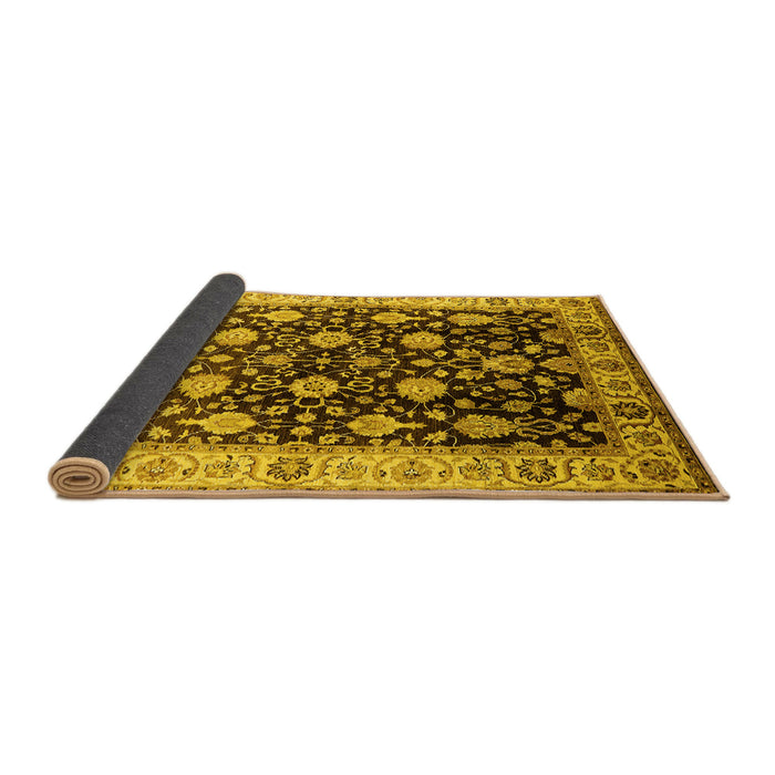 Sideview of Oriental Yellow Traditional Rug, urb2949yw