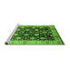 Sideview of Machine Washable Oriental Green Traditional Area Rugs, wshurb2949grn