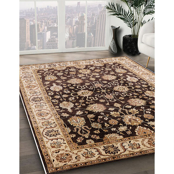 Machine Washable Industrial Modern Red Brown Rug in a Family Room, wshurb2949