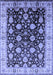 Machine Washable Oriental Blue Traditional Rug, wshurb2949blu