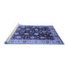 Sideview of Machine Washable Oriental Blue Traditional Rug, wshurb2949blu